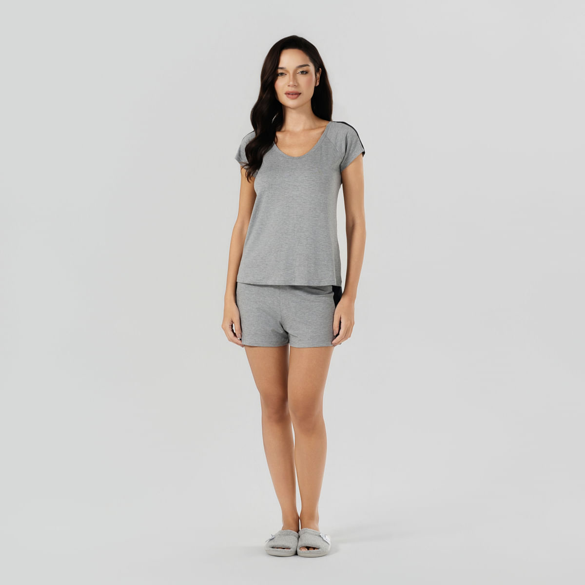 06 06 0006 Pijama Anna Mescla Preto 002